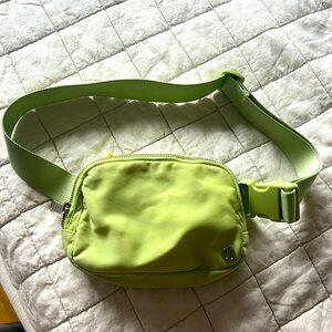 Lululemon neon green belt bag
